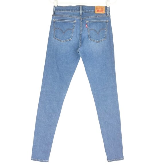 Levis 710 Women's Super Skinny Blue Jeans Size 28 Mid-Rise Stretch Low Rise - Picture 2 of 10